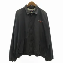 ポロスポーツ POLO SPORT RALPH LAUREN 90's ヴィンテージ スイングトップ ハリントンジャケット ブルゾン ラルフローレン ロゴ刺繍 紺 ネイビー L 0331 ☆AA★