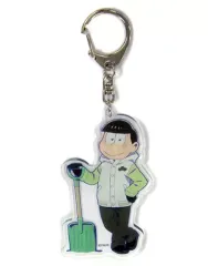 【中古】キーホルダー・マスコット(キャラクター) チョロ松(雪あそびver.) アクリルキーホルダー 「おそ松さん」 C91グッズ