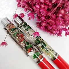 ハーバリウムボールペン　ドライフラワー　HBS036　ハンドメイド  2本セット★