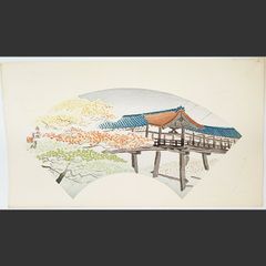 明治期 井上安治 木版画 東京真画名所図解 京橋 浮世絵 明治17年光線画 骨董 明治期 井上安治 木版画 東京真画名所図解 京橋 浮世絵 明治17年光線画