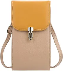 Amuself スマホポーチ ショルダーポーチ サコッシュ 携帯電話 カードケース 小銭入れ iphone レディース( アプリコット)