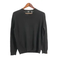 00年代 Calvin klein カルバンクライン Vネック ウール ニット セーター ブラック (メンズ M) 中古 古着 S3659