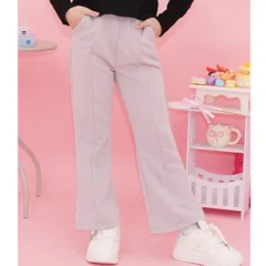 Bee【クーポン利用で20％OFF♪】切り替えフレアパンツ◇くすみラベンダー◇韓国子供服 韓国子ども服 韓国こども服 キッズ 女の子 男の子 100 110 120 130 140 150