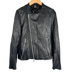 ダブルスタンダードクロージング ダブスタ DOUBLE STANDARD CLOTHING ラムレザージャケット ライダース 羊革 シープスキン 黒 ブラック 36 S相当のサムネイル