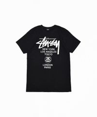 STÜSSY ステューシー WORLD TOUR 両面プリント Tee L