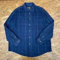 ATLAS FOR MEN チェックシャツ XL アトラス フォーメン ネルシャツ フランネルシャツ 長袖 ロングスリーブ アメカジ 古着 USED