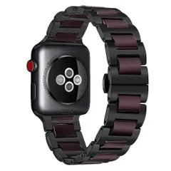 スマートウォッチバンドベルトfor Apple Watch 38mm 40mm 42mm 44mm 時計バンドステンレスブラック ローズゴールドピンク ブルー ブラウン グリーンセラミックアップルウォッチ バンド マットストラップの交換用バンド A