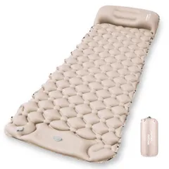 新品 エアーマット キャンプ マット【2025NEWモデル･.25秒膨らむ･10CM厚さ】 足踏み式 R値4.0 厚手 枕付き 車中泊 防災 超軽量 コンパクト 防水 寝袋 持ち運び便利 簡単収納 災害マット 登山 キャンプ用品 テントマット 収納袋付き