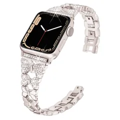【数量限定】アップルウォッチ ベルト スターライト レディース 7 Series アップルウォッチバンド Series 蝶ネクタイの形 Series 8 ダイヤモンド 9 キラキラ バンド Watch (スターライト Apple 38mm/40mm/41mm)