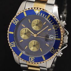 E*y様 Bulova 自動巻きダイバーズウォッチ ゴールド/ブルー - メルカリ