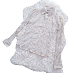 新品　〚magazin rack〛　(M)　春向き　レース刺繍ワッシャーシャツ