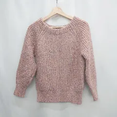 ◇ ⊇ NATURAL BEAUTY BASIC 長袖 ニット サイズM ピンク レディース E  【1502180022012】