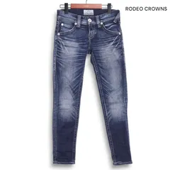 Rodeo Crowns ロデオクラウンズ 通年 USED加工♪ ストレッチ スキニー デニム パンツ ジーンズ Sz.25　レディース 日本製