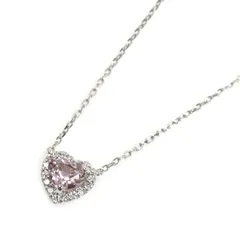 Vendome Aoyama ヴァンドーム青山 Pt950プラチナ Pt850プラチナ ハート ネックレス ピンクトルマリン ダイヤモンド 1.8g 40cm レディース 中古