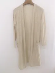 ◇ a.v.v standard アー ヴェ ヴェスタンダード 薄手 長袖 ロング ニット カーディガン サイズ XS ベージュ レディース P  【1302060001270】