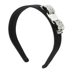 新品 フェラガモ FERRAGAMO ヘアアクセサリー カチューシャ ネロ/クリスタルのサムネイル