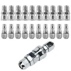 ヒロワールドトレード カプラー クイックジョイント 12mm 10組 セット エアーホース ウレタンホース 用 オスメスセット カプラ (8*12mm) [8*12mm 10個セット]のサムネイル