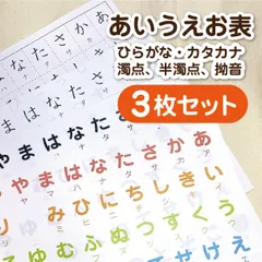 あいうえお表 カタカナ表 A4サイズ知育ポスターのサムネイル