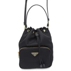 プラダ ハンドバッグ デュエット Re-Nylon バケットバッグ ナイロン 1BH038 PRADA 2wayショルダーバッグ 黒