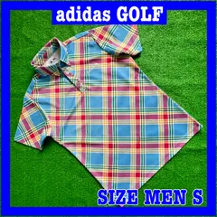 adidas GOLF アディダスゴルフ 半袖 吸汗速乾 チェック ポロシャツS