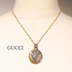 【美品】OLDGUCCI オールドグッチ クレストチャーム ネックレス デムナ 美品】オールドグッチ クレストチャーム ネックレス デムナ着用 - メルカリ