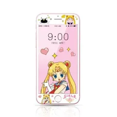 iPhone 6/7/8 ガラスフィルム iPhone SE 第2世代 第3世代 強化 液晶 保護 フィルム アニメ セーラームーン 1 硬度9H キャラクター 3D クリアフィルム