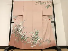 平和屋着物●訪問着　友禅　草花文　暈し染め　やまと誂製　正絹　逸品　AAAU8227zg