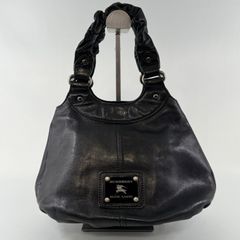Burberryバーバリーブルーレーベルハンドバッグレザー黒ブラック