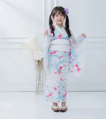 新品 浴衣 ゆかた 浴衣セット セット キッズ 子ども 子供 新品 かわいい 【赤金魚の涼やかな桜あそび Y4-85】金魚 花柄 桜 パステル 水色 ピンク 可愛い おしゃれ 子供浴衣 子ども浴衣 キッズ浴衣