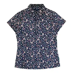 サイズ：L CALLAWAY キャロウェイ  半袖ポロシャツ 花柄 ネイビー系 [240101480370] ゴルフウェア レディース ストスト