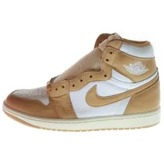NIKE (ナイキ) WMNS AIR JORDAN 1 RETRO HI OG FN6622-201 ウィメンズ エアジョーダン1 ハイカットスニーカー US10.5/27.5cm ホワイト/ベージュ