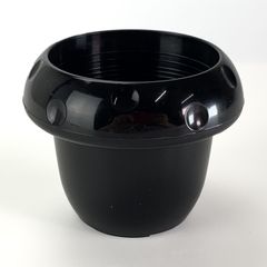 プラ鉢 2.5号 マッシュルームポット ブラック 幅8cm×高さ6.4cm 
