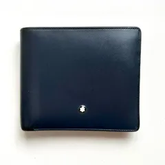 モンブラン　Mont Blanc 二つ折り財布　ネイビーのサムネイル