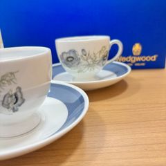 【EL6】WEDGWOOD　ウェッジウッド　グレンミスト　スージークーパー　カップ&ソーサ―　2客　KT10495