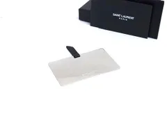 ■新品同様■ SAINT LAURENT サンローラン ハンドミラー コンパクトミラー 鏡 手鏡 レディース シルバー系×ブラック系 FL7623