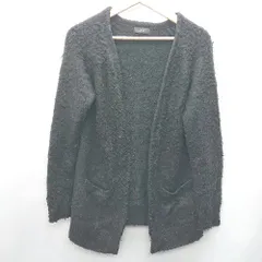 ◇ EMODA エモダ 長袖 ニットカーディガン サイズF ブラック レディース E  【1407180039469】