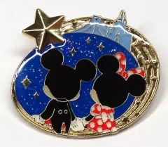 【中古】バッジ・ピンズ ミッキーマウス＆ミニーマウス スターライトデザイン ピンバッジ 「ディズニー」 東京ディズニーシー限定 アブーズ・バザール 夜限定ゲーム景品