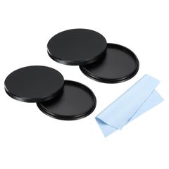 【人気商品】ユニバーサルレンズフィルタースタックキャップ カメラレンズキャップカバー フロントメタル保護ケース 2個セット クリーニングクロス付き 46mmレンズキャップ 写真撮影用カメラフィルター PATIKIL