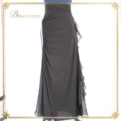 社交ダンス 衣装 スタンダード スカート レッスンウェア ダンスパーティー ブラック系 黒 無地 シンプル ラインストーン アーバン ブラック お洒落 女性用 総丈97cm ウエスト32cm 伸縮性 ゴム仕様 パーティー用 ダンス衣装