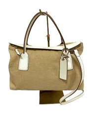 【中古】ROBERTA PIERI  ロベルタピエリ バッグ 2WAY LINYLEN GIULIETTA 30 ベージュ×ホワイト＿s13＿セルモアから出品＿s-0386-r13