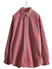 【お得なクーポン配布中!】 90s エディーバウアー チェック ボタンダウン シャツ メンズ XL / 古着 90年代 オールド Eddie Bauer コットン ポケット付き 大きいサイズ