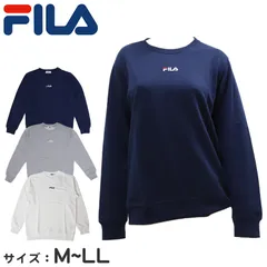 FILA スウェット トレーナー レディース 裏毛 長袖 トップス M L LL スエット 秋 春 ワンポイント プルオーバー (在庫限り)