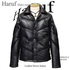 【送料無料】レザーダウンジャケット メンズ 本革 羊革 ライダースジャケット レザージャケット 革ジャン メンズ レザーコート ラムレザー 本革コート 革 皮ジャン ブラック 黒 MM07LBK アウター 秋冬