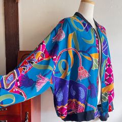 Euro vintage silk blouson /ユーロヴィンテージスカーフ柄のシルクブルゾン