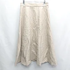 ◇ ⊇ Couture Brooch クチュールブローチ 膝下丈 フレア スカート サイズ38 ベージュ系 レディース E  【1409100040241】