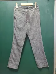 LeShop レディース チェック スーツ スラックス グレー カジュアルパンツ