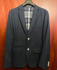 ☆タグ付き新古品☆ MADE IN PORTUGAL製 Boomerang コットンウールテーラードジャケット ネイビー 46サイズ