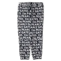 PEARLY GATES パーリー ゲイツ パンツ サイズ:4 ロゴ コットンポリ トラックパンツ ジャージー 総柄 プリント GOLF ゴルフ ウェア 19SS ネイビー ホワイト 紺白 ブランド カジュアル スポーツ スポーティーのサムネイル
