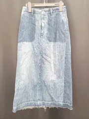 ◇ ⊂ URBAN RESEARCH DOORS バックスリット ロング丈 タイト デニム スカート サイズ36 ブルー系 レディース E  【1508060009975】