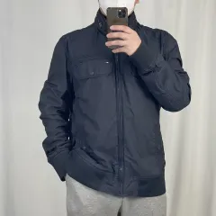 Tommy Hilfiger(トミーヒルフィガー) 黒 トレンチ 航空 ジャケット XL 241030
